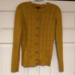 Mustard Yellow Merona Knit Cardigan Size XS